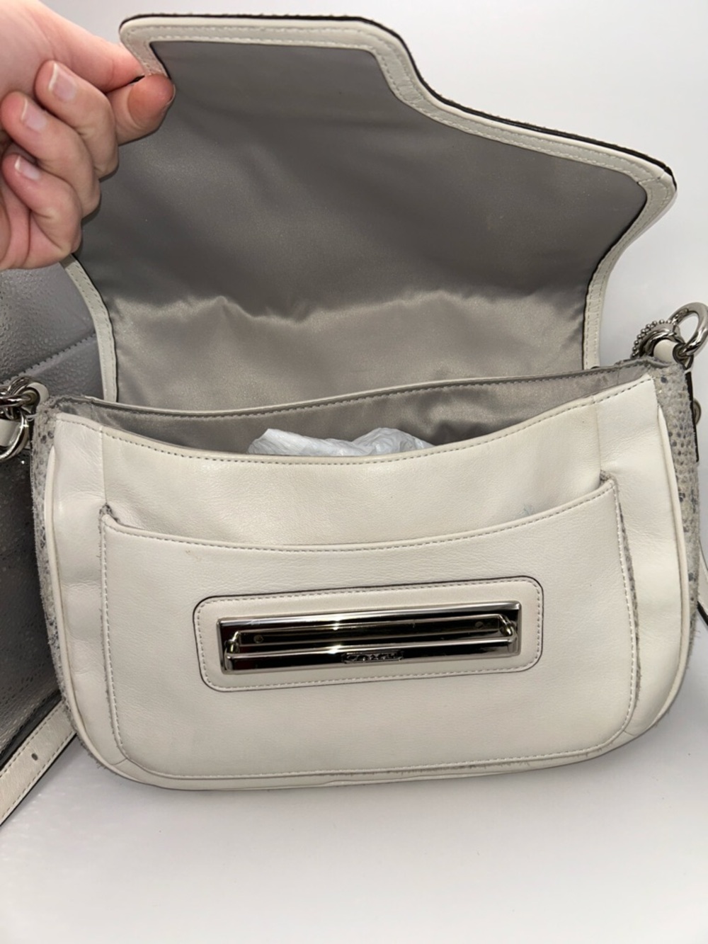 Coach Taylor Mixed Exotic Flap Shoulder Bag - Picture 3 of 12